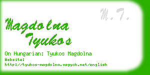 magdolna tyukos business card